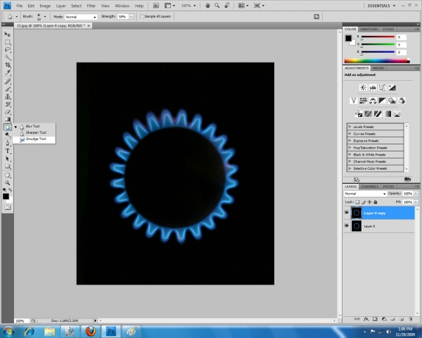 Creation of BLUE SOLAR ECLIPES: Step 2